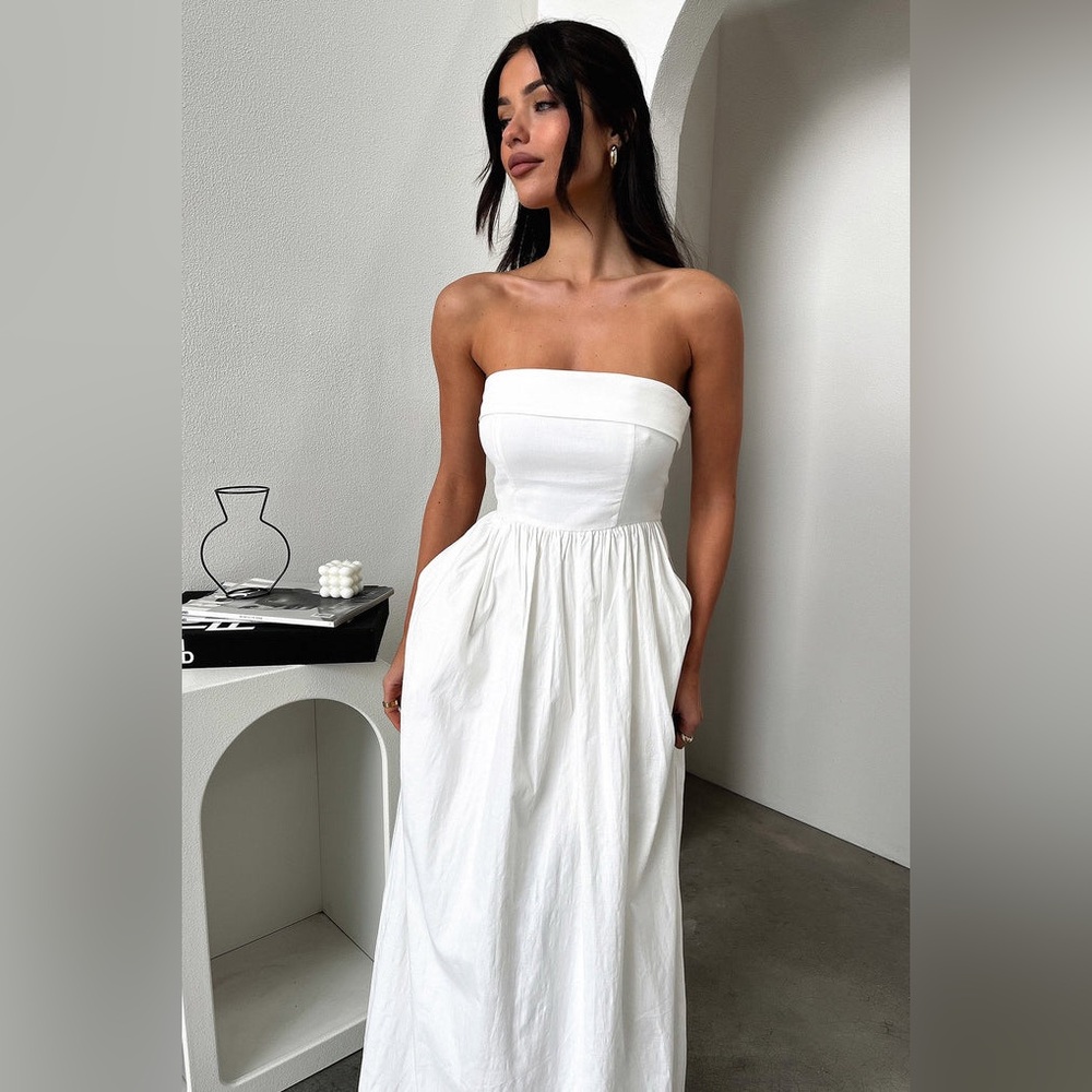 Strapless White Dress